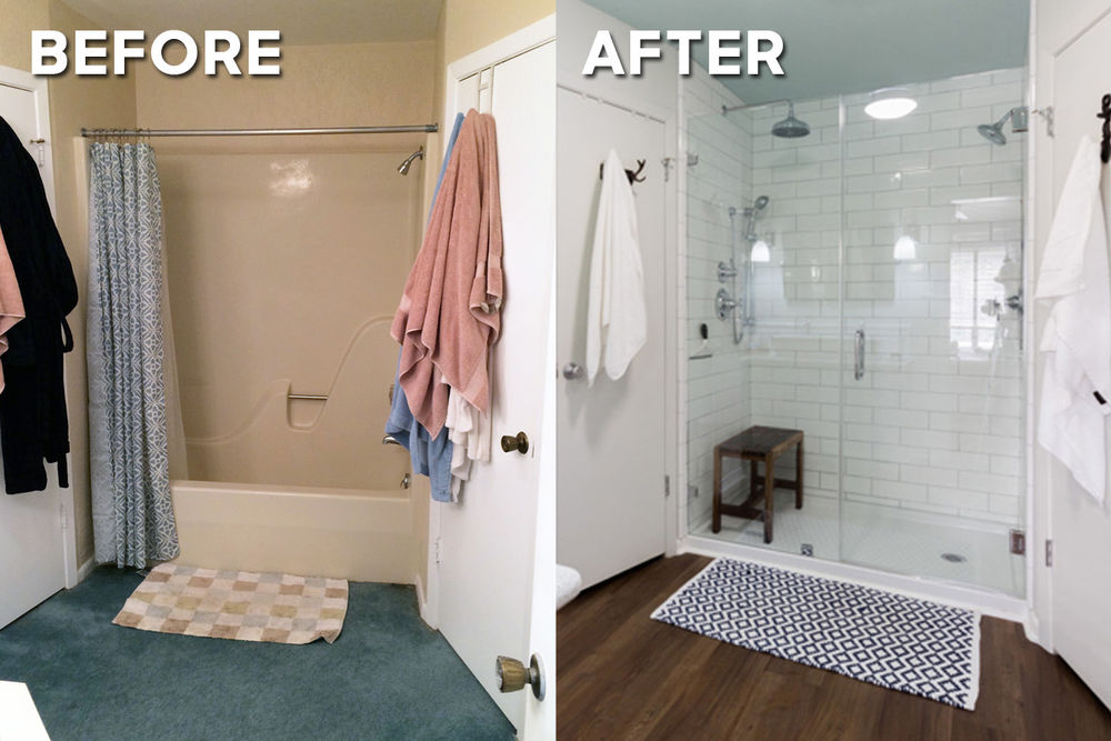 Tub-to-shower conversion by Symmetrical Wolf in New Jersey